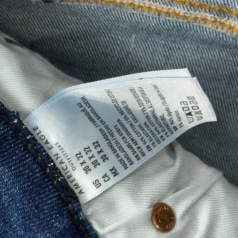 NWT American Eagle AirFlex+ Athletic Skinny Jeans Men's 30x32 Medium Wash 6283